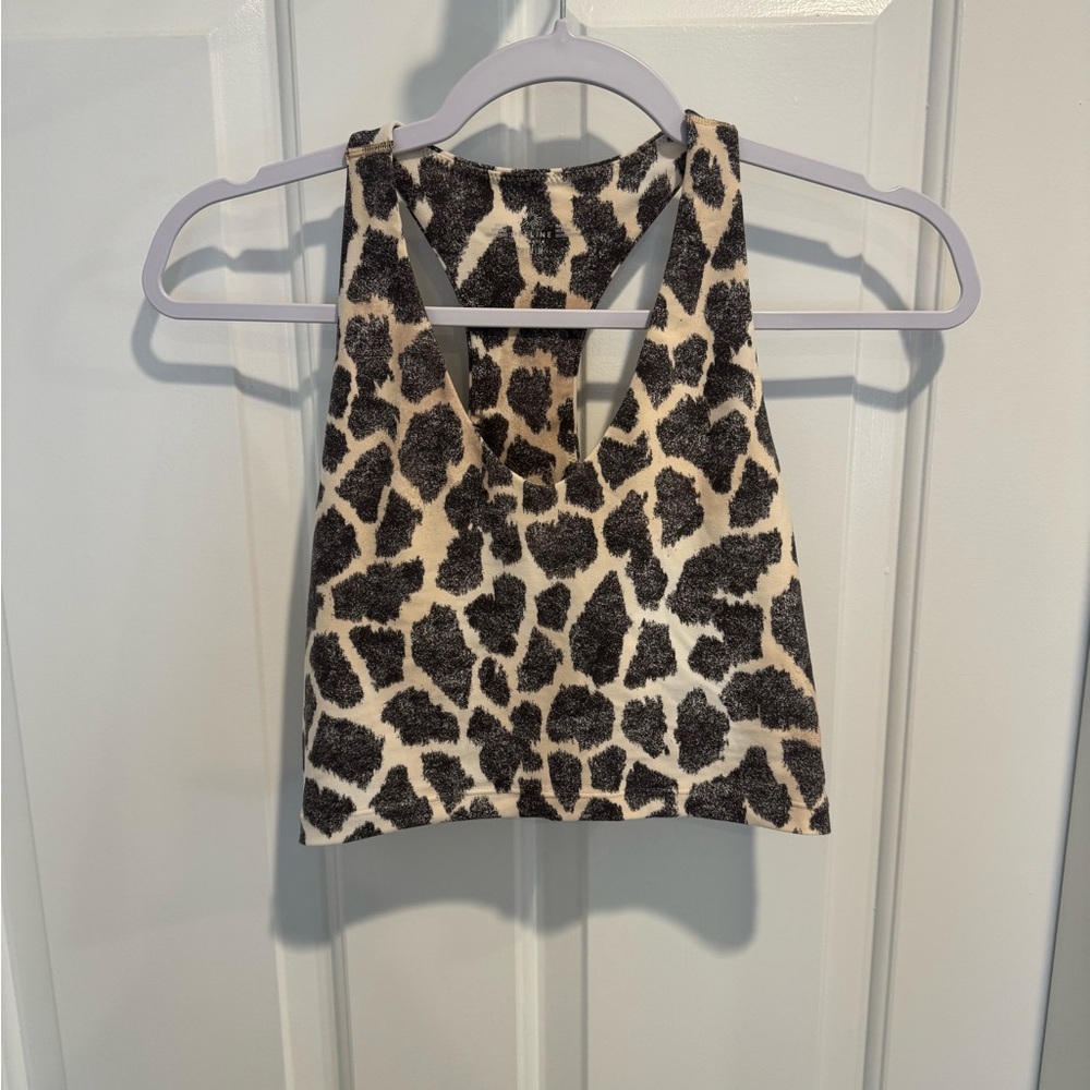 Aerie Giraffe Patterned Longline Bralette Top